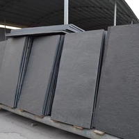 Tuiles en ardoise noire naturelle chinoise bon marché, surface fendue, résistantes aux acides, pour revêtement mural extérieur et toitures de villas