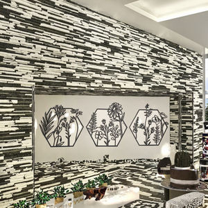 Lot de 3 décorations murales en métal - Art déco floral suspendu pour le Ramadan, les mariages et la maison - Product Image 3