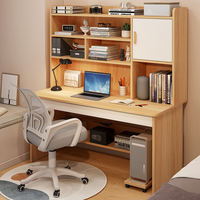 Bureau élégant en MDF avec étagère intégrée Table d'étude durable pour bureau à domicile Chambre à coucher Mobilier de bureau élégant