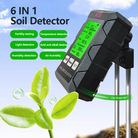 Testeur de sol 6 en 1 : humidité, fertilité, température, humidité, pH