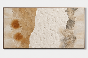 Abstract Embossed Art Print With Gold Frame Minimalist Design Indoor Decor Handmade Texture <b>Wall</b> Art <b>Canvas</b> - Product Image 3