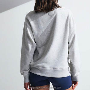 Maglione maglione maglione in <span class=keywords><strong>pile</strong></span> <span class=keywords><strong>oversize</strong></span> da <span class=keywords><strong>donna</strong></span> con collo finto felpa stile stile ricamato in morbido cotone Mockneck Pullover girocollo - Product Image 2