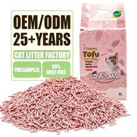 Litière pour chat en tofu compacté en granulés, faible en poussière, faible en déchets, pour les foyers multi-chats, vente en gros, export en vrac