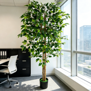 Plante artificielle <span class=keywords><strong>la</strong></span> plus vendue, Ficus Benjamina décoratif, pour événements, fêtes, mariages, jardins, hôtels, décoration de chambres - Product Image 5