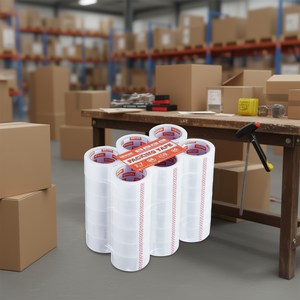 Ruban adhésif transparent Vevor 2,7 mil 65 yards pour scellage de cartons, en BOPP, sans résidu - Product Image 2