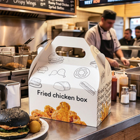 Emballage alimentaire biodégradable personnalisé pour restaurant, boîte à emporter en carton pour poulet frit