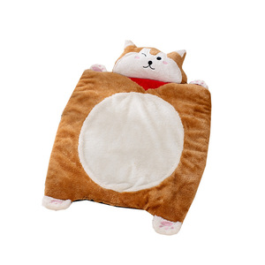 Cute Shiba Inu Dog <b>Bed</b> Plush Warm Mat 50x60cm For Pet Sleeping <b>Pad</b> Rectangle Cartoon Design Hand Wash Polyester Fiber - Product Image 5