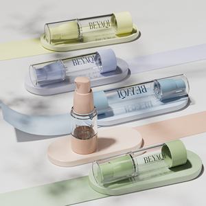 Мини-флаконы-диспенсеры безвоздушные дорожные розовые пластиковые для лосьона 15мл 30мл 50мл 80мл 100мл, косметический контейнер для лица и парфюмерии - Product Image 1