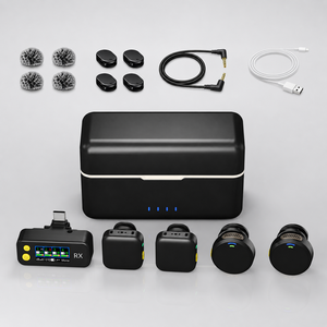 Microfono Wireless M6Q <span class=keywords><strong>MIX</strong></span> Ibrido Rotondo/Quadrato con Riduzione del Rumore AI, Trasmissione 300m, OEM per Video YouTube e TikTok - Product Image 1