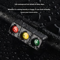 Luz Trasera LED de Tres Colores para Bicicleta, Carga USB, Advertencia de Seguridad para Ciclismo al Aire Libre, Luz de Tráfico, Material ABS, Diseño Creativo