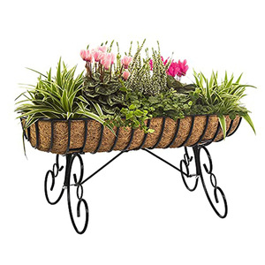 Jardinière suspendue auto-arrosante en fibre de coco avec système de rétention d'humidité du sol pour la maison et le jardin - Product Image 1