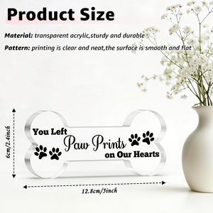 Plaque commémorative personnalisée en acrylique en forme d'os pour chien, gravée, de la marque Petop Factory, avec la phrase « Si l'amour pouvait t'avoir sauvé pour toujours », souvenir. - Product Image 3