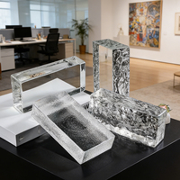 Dekorativer Klarglasblock für Fenster Industrieller Massiver Dekorativer Glasziegel