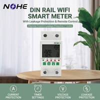 Perangkat Pelindung Tegangan Lebih dan Tegangan Kurang yang Dapat Diatur 63A Tuya Smart WiFi Energy Meters AC 220V Energy Meter
