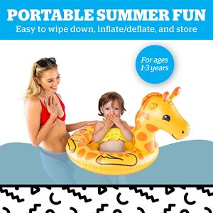 Cute Giraffe Baby <b>Pool</b> Float <b>Inflatable</b> Infant Toddler Swim Ring Beginner Water Float <b>for</b> Kids Ages 1 to 3 <b>Pool</b> Summer Play Toy - Product Image 3