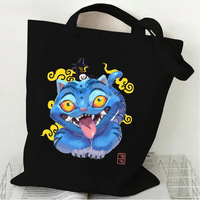 Sacs fourre-tout en toile personnalisés en gros avec des motifs d'anime et de manga, mode étudiante, simplicité, usage quotidien, couleur et taille personnalisées