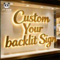 Enseigne lumineuse LED néon en acrylique sans cadre, lettres en relief rétroéclairées, logo personnalisé 3D, étanche, illuminé, publicité extérieure pour devanture de magasin