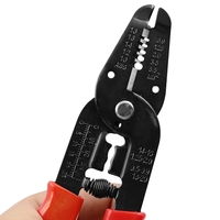 Pince à dénuder les fils Pince à sertir multifonctionnelle pour électricien Outils de dénudage de câbles de réseau Extracteur de câbles de réseau