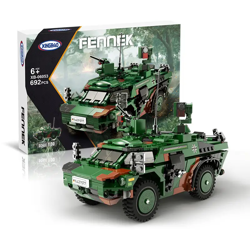 Xingbao 06053 Hot Selling Y431577 Fennek Army Bricks Military Cruiser Building Blocks Toys for Children Building Toys