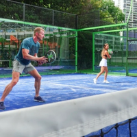 Court de Padel et Tennis d'Extérieur Panoramique Standard, Fournisseur de Terrains de Lux Grass Intérieur et Extérieur, Vente en Gros de Raquettes de Padel et Tennis, Prix Compétitifs