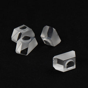 고투명 유리 사다리꼴 프리즘 광학 크리스탈 유리 블록 벽돌 사용자 정의 - Product Image 1