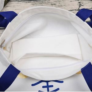 Sac fourre-tout réutilisable en toile naturelle, nouvelle mode, vente directe usine, imprimé mignon, sac à main personnalisé pour toutes les saisons, pour femmes - Product Image 5