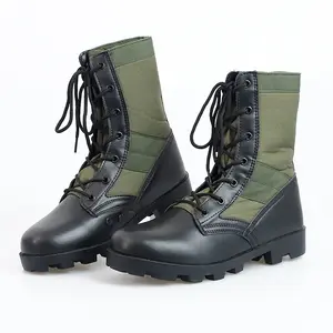 Men's Tactical Work Boots Black Combat Boots For Motorcycle Hiking Defense Shoes