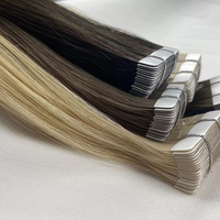 Top Qualité Sans Soudure Pu Tapeins Fournisseur Extensiones Cabello Naturel 100% Cheveux Humains Russe Vierge Remy Bande Dans Les Extensions De Cheveux