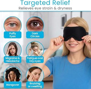 Masque rafraîchissant pour les yeux, masque contre les poches sous les yeux, les migraines, les maux de tête, soulagement rapide, compresse froide, réutilisable, durable, confortable, gel froid - Product Image 3