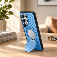 Étui de téléphone antichoc miroir style Ins avec support pour Samsung S26 S25 Ultra, accessoires de téléphone pour Samsung A17 A27 A37 A57
