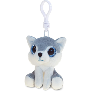 Porte-clés en peluche loup aux grands yeux, <span class=keywords><strong>animaux</strong></span> en gros, accessoires décoratifs d'<span class=keywords><strong>animaux</strong></span> <span class=keywords><strong>sauvages</strong></span>, porte-clés loup mignon de dessin animé - Product Image 1