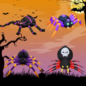 Araña Inflable de Halloween para Decoración de Jardín Exterior, Fiesta, Festival, Casa Embrujada, Accesorio Decorativo - Product Image 4