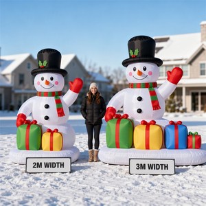 Muñeco de Nieve Inflable para Navidad de 3M 4M, Inflables Publicitarios, Decoración de Jardín, Muñeco de Nieve Navideño Inflable con Luces - Product Image 4