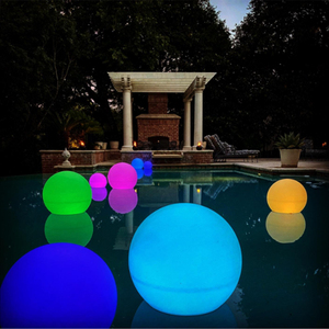 Décoration de fête, lampes de table LED d'extérieur, piscine, jardin, télécommande, 16 RGB, IP65, fonctionne sur piles DC, boules lumineuses - Product Image 1