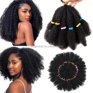 Chất Lượng Cao Mềm Afro Kinky Xoăn Crochet Phần Mở Rộng Tóc Giá Rẻ Ngắn Marley Twist Bện Tổng Hợp Marley Nhiệt Độ Cao - Product Image 1