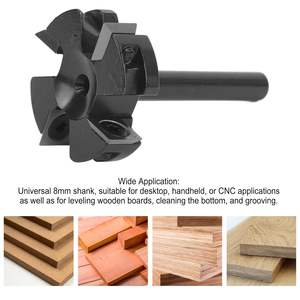 Miaorui 8*40*4T * 60L T-forme alliage dur <span class=keywords><strong>bois</strong></span> CNC Spoilboard surfaçage routeur Bits fraise tige ronde panneau forets - Product Image 4