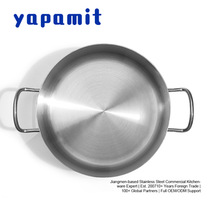 หม้อตุ๋นสเตนเลสสตีลแบบหนา ทนทาน พร้อมหูจับสองข้าง ฐานหลายชั้น สำหรับตุ๋นและต้มในครัวโรงแรม - Product Image 4