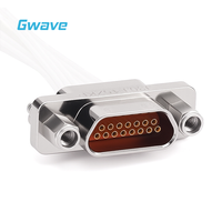 Assemblage de câble de connecteur RF micro rectangulaire J30J-15ZKP-300 à 15 broches Longueur de fil de 300 mm avec fil AFR-250-01.2 pour les applications RF