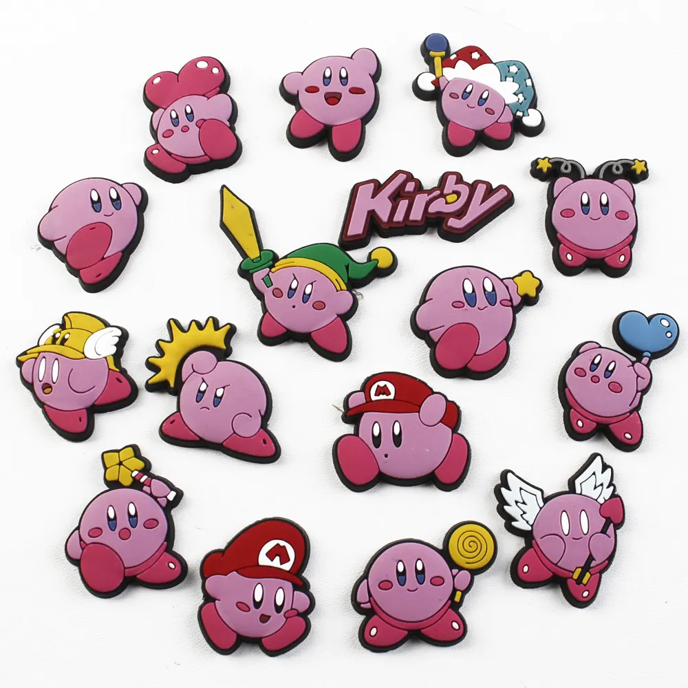 2023 New Arrival Wholesale PVC Custom Cute Lovely Pink Game Characters Star Shoe Charms Decorations Accessories Adornments