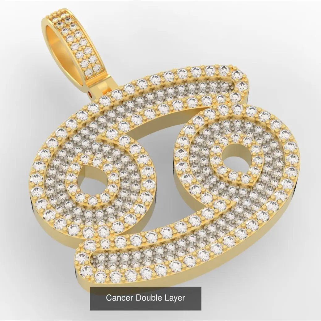 قلادة الماس Libra الهيب هوب مخصصة CZ سحر مقوّش مثلج خارج الرغيف الفرنسي قلادة Libra للنساء المجوهرات