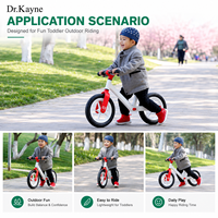 Vélo d'équilibre pour enfants sans pédales, vélo à roulettes pour tout-petits, pneus pneumatiques de 10 pouces, direction anti-retournement, cadre léger en PP