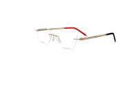 Superovo 2025 Gafas Ópticas de Lujo Unisex con Montura de Titanio sin Aro, Ligeras, Ovaladas, Doradas, Hechas a Mano, Diseño de Moda para Uso Diario