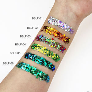 GP Chameleon مجسم بريق مكتنز رقائق مختلطة ترتر الأظافر قزحي الألوان فن طلاء الشعر مسحوق ديكور المهرجان - Product Image 3