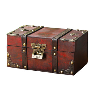 Vintage Wooden Storage <b>Box</b> With Combination Lock For Jewelry And <b>Documents</b> Desktop Organizer Decorative <b>Box</b> - Product Image 5