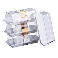 Boîte à emporter octogonale longue en plastique PET transparent pour desserts