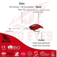 Vente en gros de leurres crankbait de 60 mm, 9,7 g, pour eau salée, leurres durs bioniques, leurres pour la pêche au bar, au topmouth et au culter