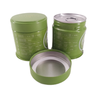 Boîtes de Matcha en fer blanc 30-40G en gros avec couvercle à vis hermétique autocollants d'étiquette personnalisée pour l'emballage en métal alimentaire de poudre de café Latte