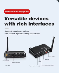 2025 T01 más nuevo convertidor de Audio Digital a analógico coaxial óptico 3 en 1 + receptor de Audio Bluetooth + REPRODUCTOR DE Mp3 de disco Flash USB - Product Image 3