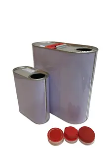 Kimyasal yağ kaplamalarında sağlam 4L Oval Metal teneke kutu yaygın kullanım benzinli çözücüler