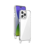 Coques de téléphone portable antichoc de haute qualité en TPU+PC de 1,5 mm d'épaisseur pour 15/14/13/12/11 pour Mini Pro Max Option de logo personnalisé